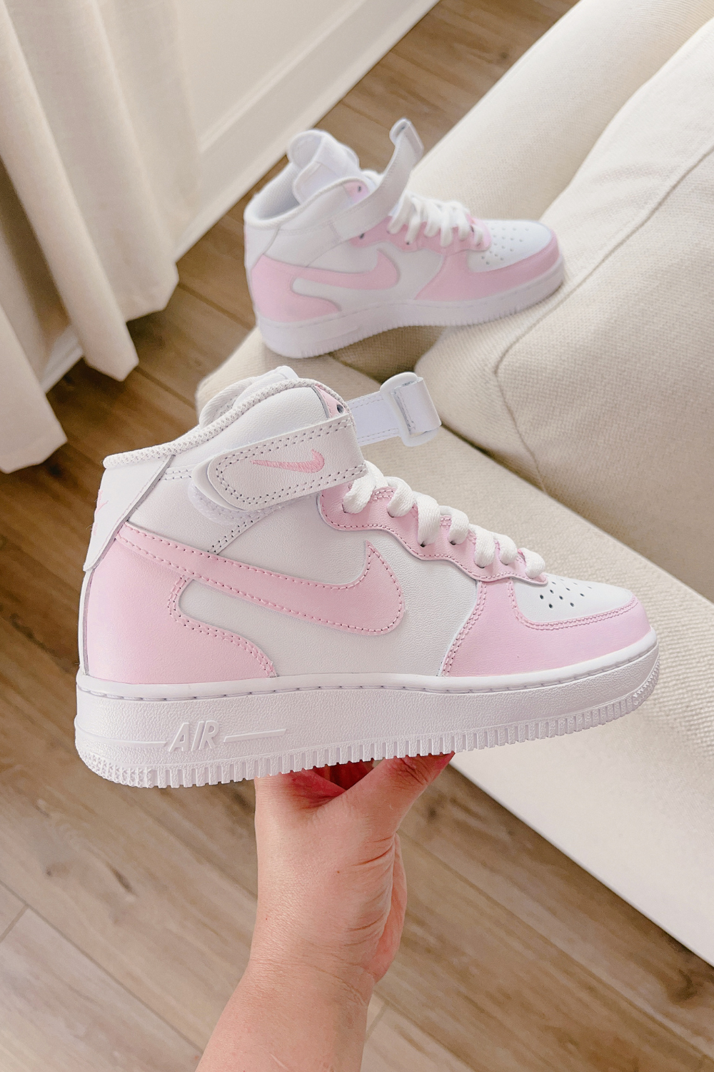 Pink custom painted air force – allsnkrshop