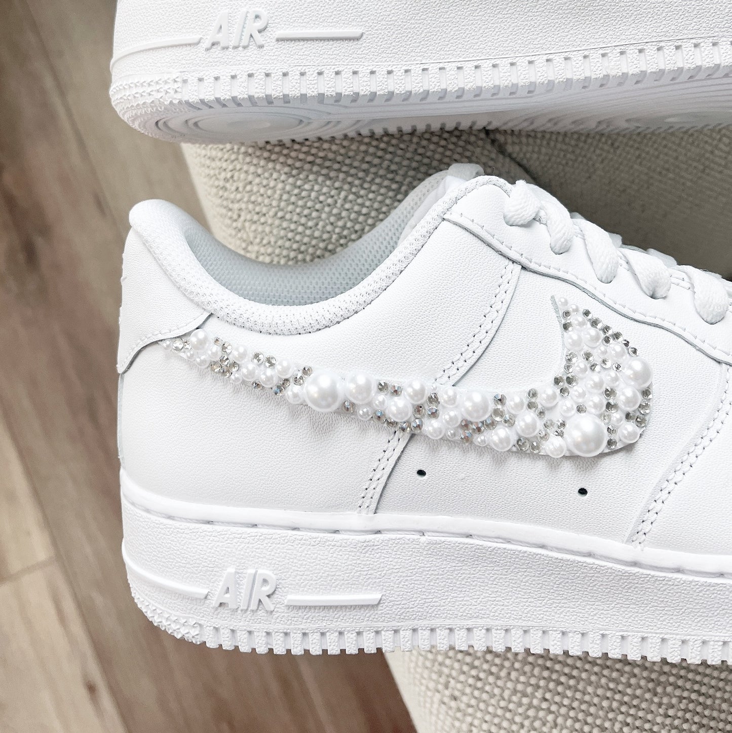 Wedding air force1 low personalized sneaker for bride.