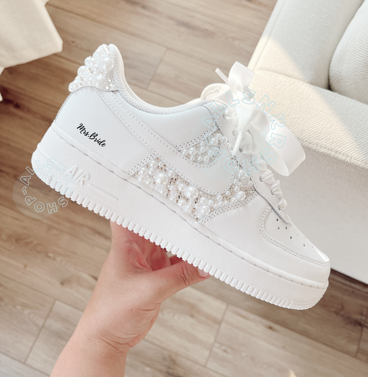 Wedding Bridal Sneaker Personalized Air Force 1 wedding sneaker