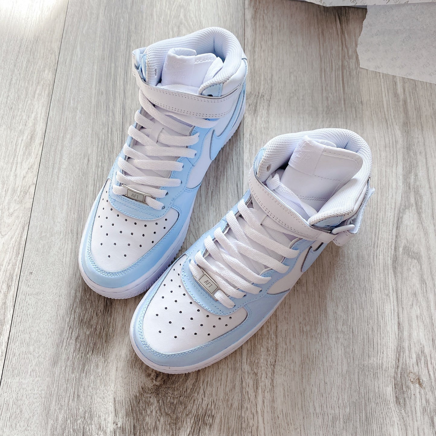 Custom Nike Air Force 1 mid baby blue