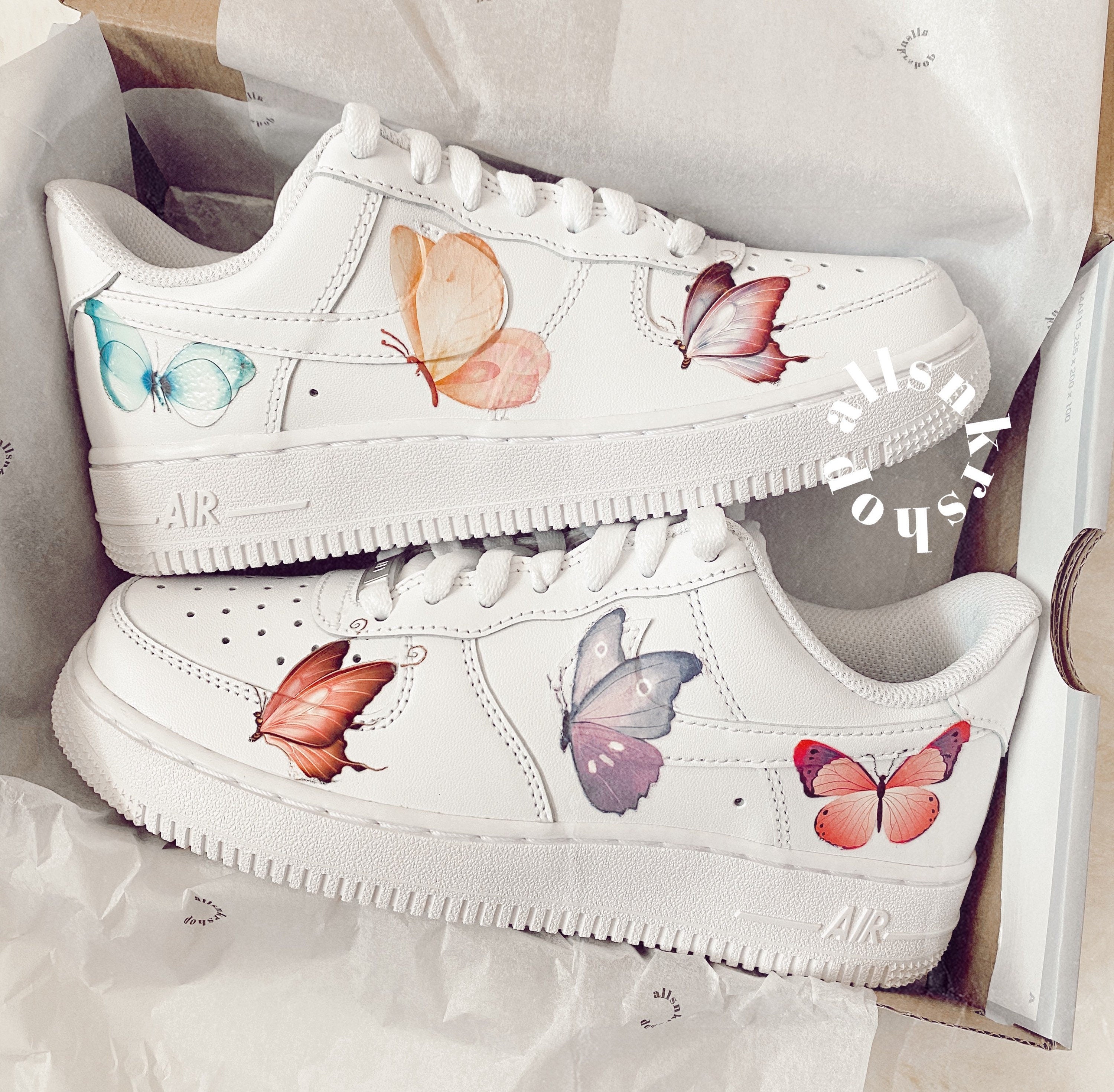 Nike air force 1 custom butterfly best sale