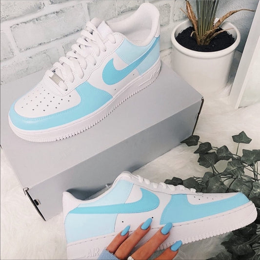 Nike Air Force 1 low custom baby blue light blue