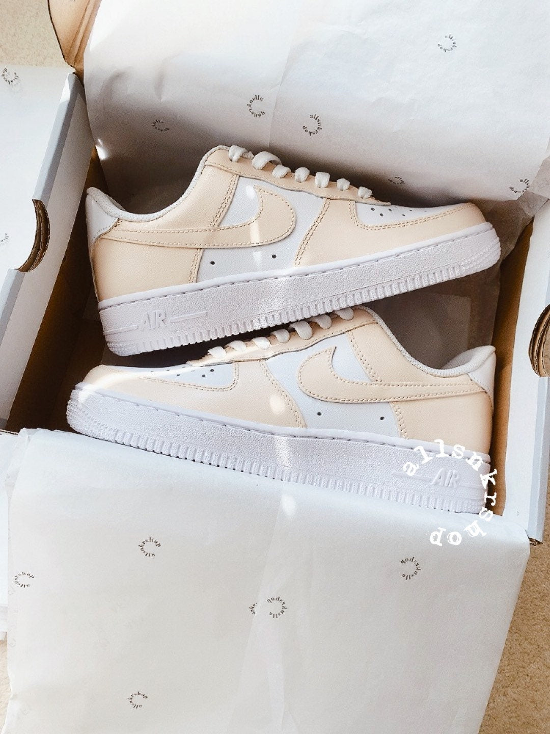 Nike Air force 1 low cream women's sneaker fashion lifestyle shoe