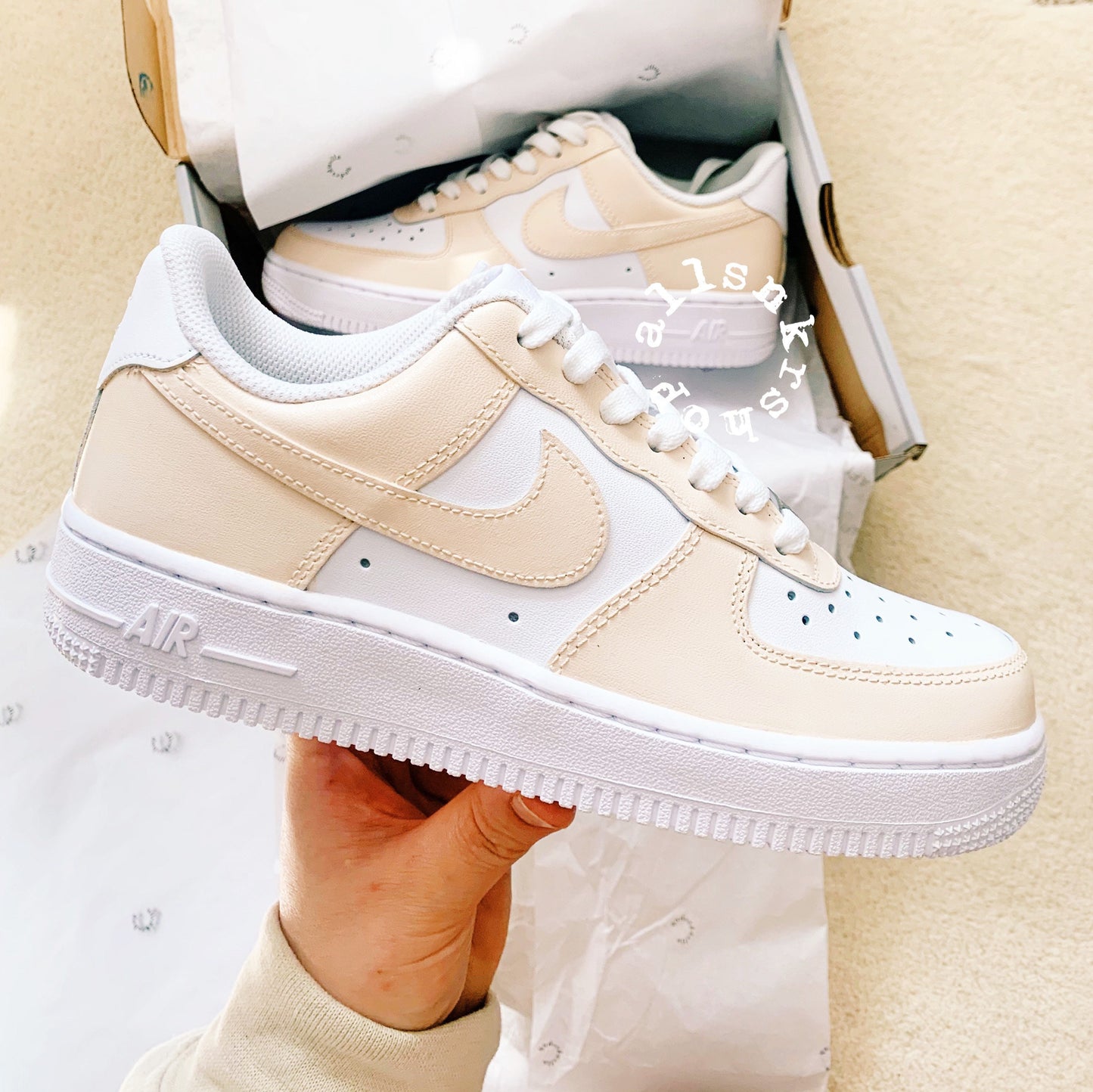 Nike Air force 1 low cream women's sneaker fashion lifestyle shoe