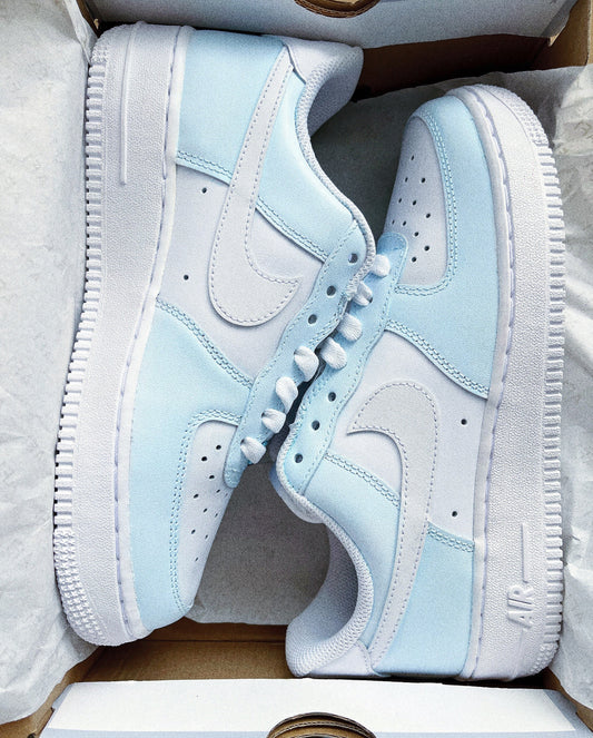 Light blue Nike Air force 1 low custom baby blue